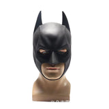 Men's Super Hero Bat Mask Knight Full Head Helmet Latex Black Headgear Halloween Costume Accessory Masque Role