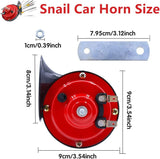 【2 pcs】Super Loud Horn,High Tone/Low Tone Car Horns Electric Snail Horn Waterproof Train Horns Kit,for Any 12V Vehicles Cars Motorcycle Trucks Boats Lorrys (Black)