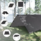 Waterproof Camping Tarp,Hammock Rain Fly Tent Tarp 10X10FT/10×15FT,Lightweight and Backpacking Approved,Multifunctional Tent Footprint for Camping,Sunshade,Hiking,Survival Gear(10×15ft Gray) - RaditShop