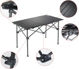 Aluminum Portable Folding Camping Table with Carrying Bag Included, Ideal for Camping, Fishing, Picnics - RaditShop