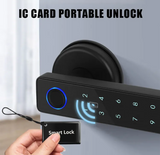 Office Hotel Electronic Biometric Key Security Smart Door Lock Fingerprint Password Door Handle