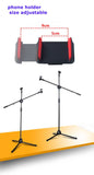 Microphone Stand, Tripod Boom Microphone Stand with Mic Clips, Collapsible and Lightweight, Both Arms Adjustable, Perfect for Studio Recording - RaditShop