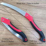 10-Inch Razor TOOTH Folding Saw | Pruning Saw Designed for Single-Hand Use | Curved Blade Hand Saw - RaditShop