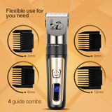 Dog Clippers, Cordless Low Noise Rechargeable Electric Dog Grooming Clipper Kit, Adjustable Clipper Comb & Detachable Blades Dog Trimmer, Suitable for Dogs, Cats, Pets - RaditShop