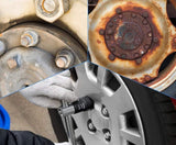 1/2” Drive Impact Bolt Nut Extractor Set, 5pcs Locking Wheel Lug Nut Remover Kit 17mm 19mm 21mm 22mm Twist Socket Tool Set Including a Punch Rod