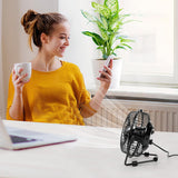 USB Desk Fan, 4 Inch Mini Quiet Fan with Strong Airflow, 360° Rotation, Metal Construction, Personal Cooling Fan - RaditShop