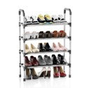 MUAHRCE 4-Tier and  7-Tier Shoe Rack for Closet, Entryway, Stackable Sturdy Metal Shoe Shelf,Narrow Shoe Stand Organizer with Handle