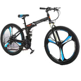 EUROBIKE Folding Bike, Folding Mountain Bike,Adult Bike,TSM G4/G7 Bicycle, 26/27.5Inch,Dual Disc Brake Bike