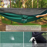 Double Single Camping Hammock, Portable Lightweight Parachute Nylon Hammock for Backpacking Outdoor Travel Beach Yard - RaditShop