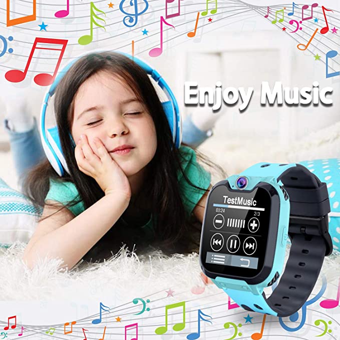 Kids Smart Watch for Boys Girls - Touch Screen Smartwatches with Phone Call SOS Music Player Alarm Clock Camera Games Calculator for Teen Students - RaditShop