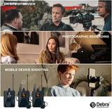 D Debra New Version DV UHF Wireless Lavalier Microphone with Remote Real-time Sound Monitor - RaditShop