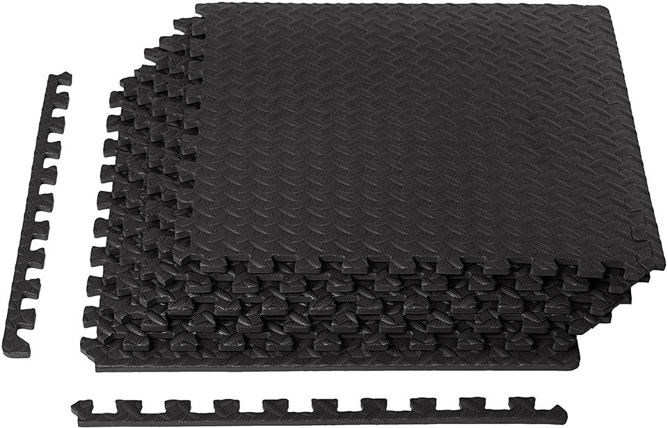 Exercise Training Puzzle Mat with Foam Interlocking Tiles, Gym Mat - Sparkmart