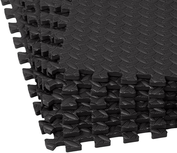 Exercise Training Puzzle Mat with Foam Interlocking Tiles, Gym Mat - Sparkmart