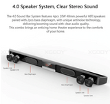 SR100 Plus Bluetooth Soundbar Home TV Speaker Wireless Subwoofer Remote Control Stereo Surround Sound - Sparkmart