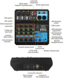 audio DJ mixer Sound Board Console System,5 Channel 48V Phantom Power with Bluetooth USB MP3 Stereo live DJ Studio Streaming for professional recording party KTV stage - RaditShop