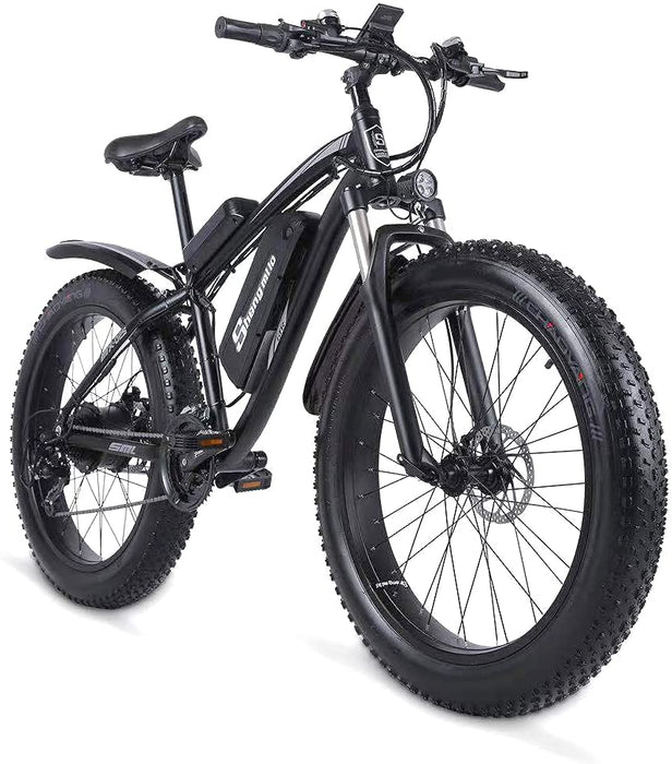 Shimano E7 26 Inch Fat Tire Electric Bike 48V 800W Motor Snow Electric Bicycle 21 Speed Mountain Electric Bicycle Pedal Assist Lithium Battery Hydraulic Disc Brake - RaditShop