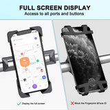 Bike Phone Mount, Bicycle Phone Holder with 4 Stainless Steel Telescopic Clamp Arms for Super Stability 360°Rotation - RaditShop