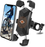 Bike Phone Mount, Bicycle Phone Holder with 4 Stainless Steel Telescopic Clamp Arms for Super Stability 360°Rotation - RaditShop