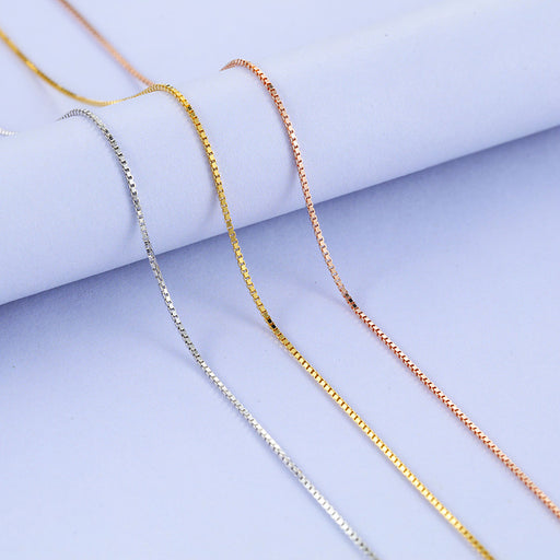 100% Genuine 925 Sterling Silver Necklaces for Women Box Chain Necklace for Pendant - RaditShop