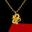 24K Gold Filled China Loong Dragon Pendants Round Cross Chain - RaditShop