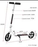 RORA Rides Sport Runner Folding Kick Scooter Black/White - RaditShop