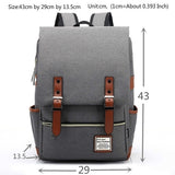 Men and Women Vintage Casual Canvas Backpack Travel Bag School Backpacks - RaditShop