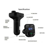 Vehicle Wireless Bluetooth Handsfree Car Kit FM Transmitter Music MP3 Player Dual USB Charger Adapte - Sparkmart