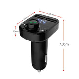 Vehicle Wireless Bluetooth Handsfree Car Kit FM Transmitter Music MP3 Player Dual USB Charger Adapte - Sparkmart