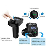 Vehicle Wireless Bluetooth Handsfree Car Kit FM Transmitter Music MP3 Player Dual USB Charger Adapte - Sparkmart