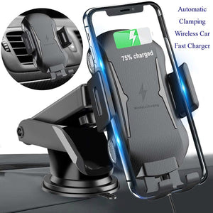 Automatic Clamping Wireless Car Charger Mount, 10W/7.5W Qi Fast Charging Car Phone Holder, - RaditShop