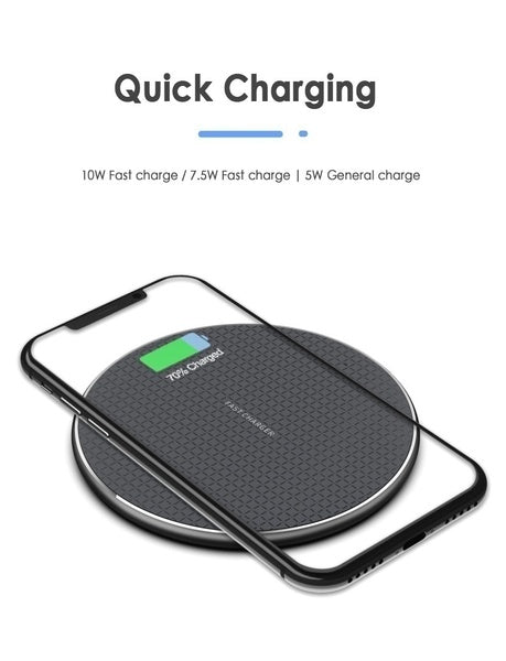 Qi Wireless Charger Pad 10W Fast Charging Dock for iPhone SAMSUNG - RaditShop