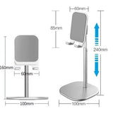 iPad Tablet, Phone Holder Stand, Height Angle Adjustable Desktop Mount - Sparkmart