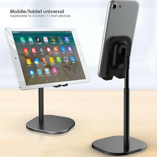 iPad Tablet, Phone Holder Stand, Height Angle Adjustable Desktop Mount - Sparkmart