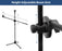 Microphone Stand, Tripod Boom Microphone Stand with Mic Clips, Collapsible and Lightweight, Both Arms Adjustable, Perfect for Studio Recording - RaditShop
