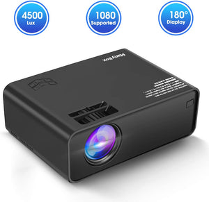 Mini Projector, Manybox 3500 Lux Portable Video Projector with 45000 Hrs LED Lamp Life, Full HD 1080P Supported, Compatible with TV PS4, HDMI, VGA, TF, AV and USB - Sparkmart