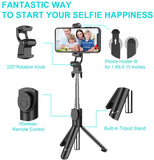 Extendable Selfie Stick Tripod with Detachable Wireless Remote and Tripod Stand Selfie Stick - Sparkmart