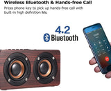 Wood Portable Bluetooth Speaker vintage Wireless FM Radio  Connection, TF Card & MP3 Player - Sparkmart