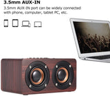 Wood Portable Bluetooth Speaker vintage Wireless FM Radio  Connection, TF Card & MP3 Player - Sparkmart