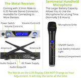 New Karaoke Wireless Microphone System UHF Mic Dual Channel Cordless Handheld Mic Set - Sparkmart