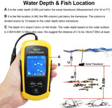 Luckylaker Portable Fishing Sonar, Wired Fish Finder Fishfinder Alarm Sensor Transducer with Colored LCD Display - Sparkmart