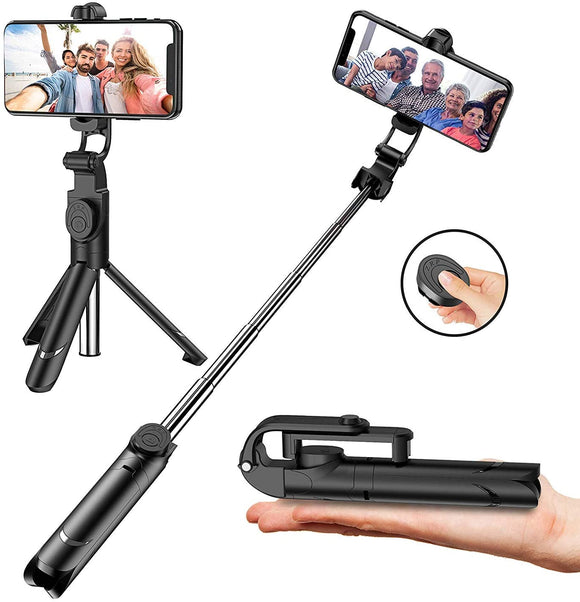 Extendable Selfie Stick Tripod with Detachable Wireless Remote and Tripod Stand Selfie Stick - Sparkmart