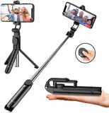 Extendable Selfie Stick Tripod with Detachable Wireless Remote and Tripod Stand Selfie Stick - Sparkmart