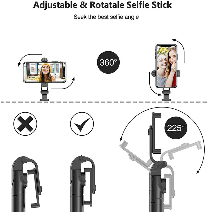 Extendable Selfie Stick Tripod with Detachable Wireless Remote and Tripod Stand Selfie Stick - Sparkmart