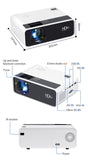 RORA MINI Projector D60, 1280x720P Resolution, Portable 3D video Beamer, Home Cinema, - Sparkmart