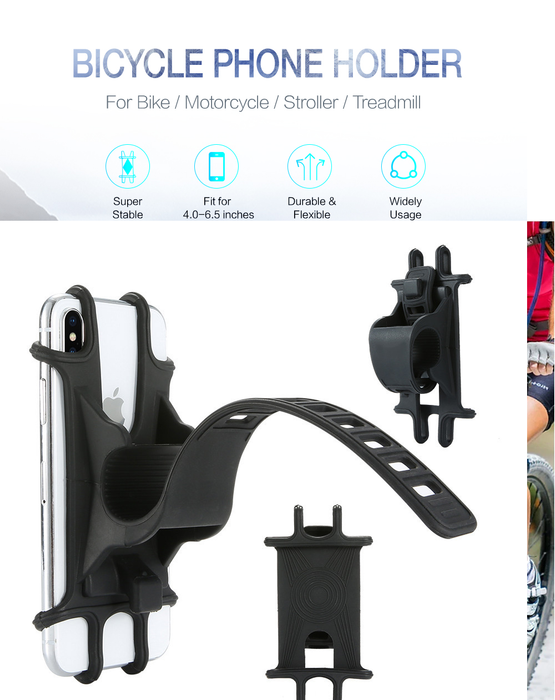 Universal Bike Phone Mount, Bicycle Handlebar Stroller Cell Phone Holde - RaditShop