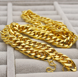 Cuban Link Chain 14K Gold Plated Stainless Steel Miami Curb Chains - Sparkmart