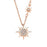925 Sliver Necklace sun Zirconia  Ray Inspired Pendant - RaditShop