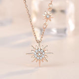 925 Sliver Necklace sun Zirconia  Ray Inspired Pendant - RaditShop