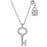 Key Pendant Necklace For Women 925 Sterling Silver Vintage Zirconia - RaditShop