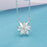 Women's 925 Sterling Silver CZ Elegant Flower Prong Setting Pendant Necklace - RaditShop